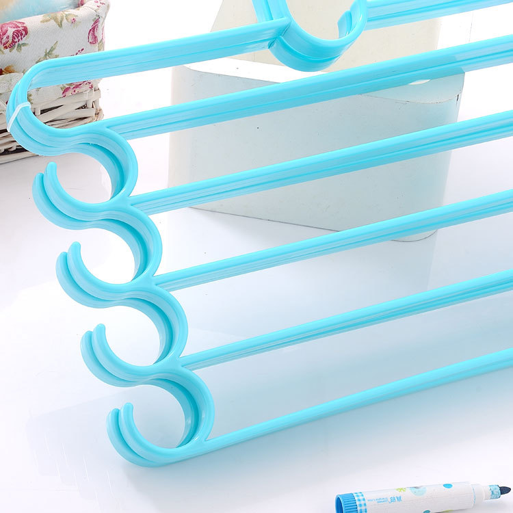 Multi-functional clothing storage rack, light luxury plastic household multi-layer anti-slip trouser support, wardrobe trouser rack, hanging trouser rack details Picture