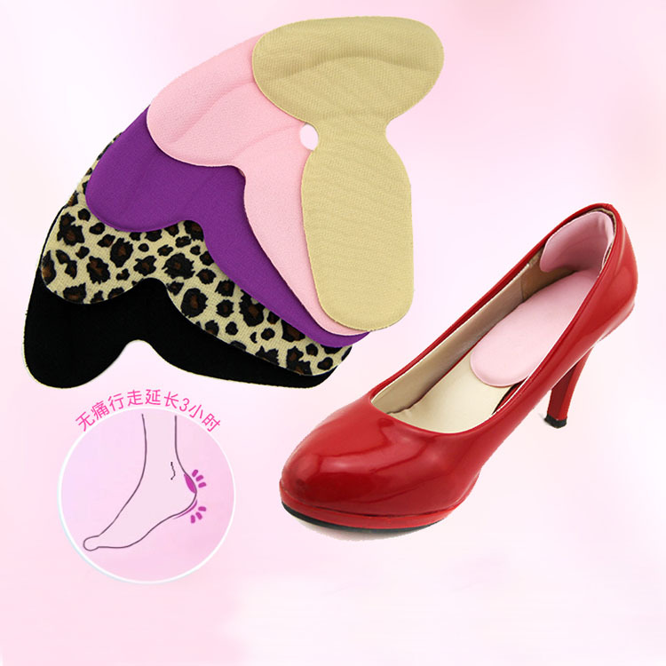 Gel T-shaped rear follow-up thickened non-foot rear follow-up 2-in-one silicone heel pad shock-absorbing and wear-resistant half size pad Specification image