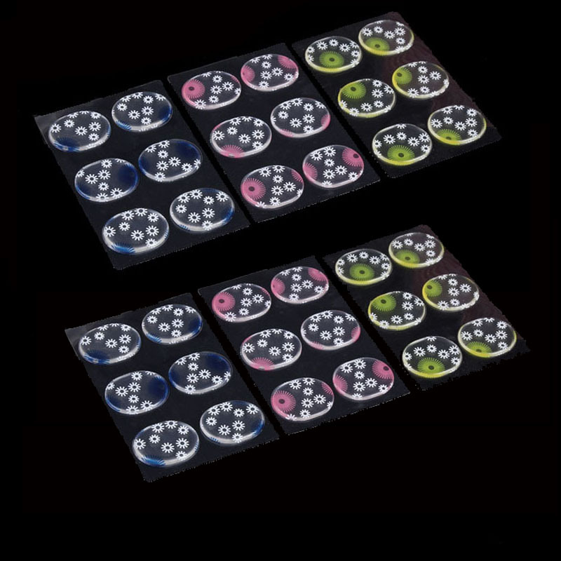 PU color-printed silicone backheel sticker for single shoes, small round stickers to prevent foot friction and pain, waterproof foam for new shoes, can be applied freely Specification image