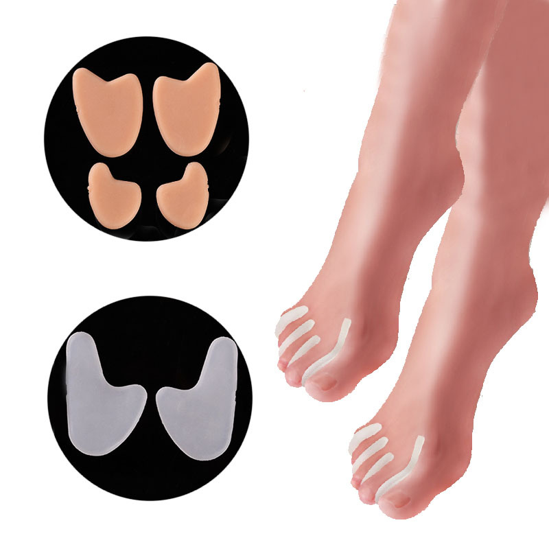 SEBS toe separation clips, silicone toe pads, overlapping toe isolation thin sheets, gel toe separators, eversion orthoses