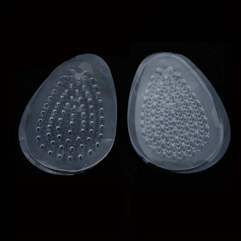GEL invisible half-size heel pad for high heels, transparent heel pad for women, perforated breathable back foot pad, TPR heel pad details Picture
