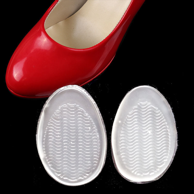 Transparent GEL heel pad, soft silicone massage half-size pad, invisible anti-slip adhesive heel pad, high heel pad