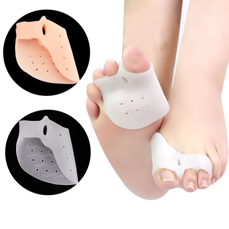 Day and night use anti-wear silicone forefoot protective cover for thumb eversion toe separator, overlapping toe separation anti-callus cover