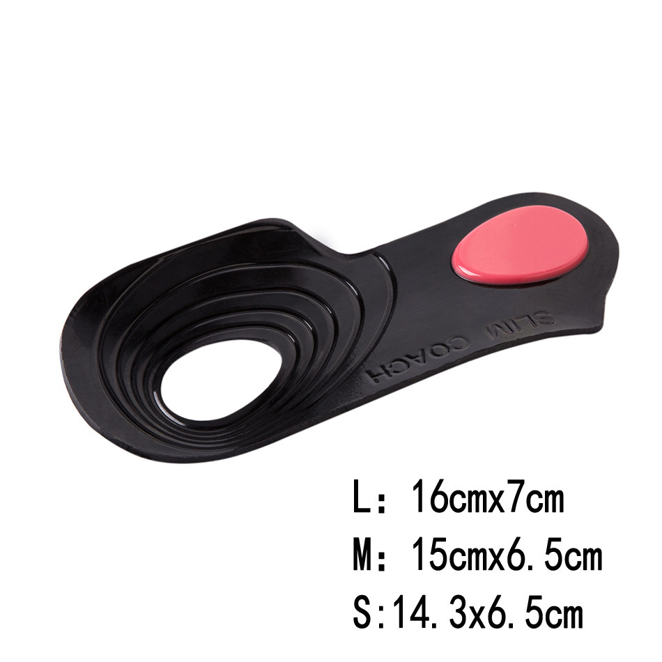 PU foot inversion correction heel pad, O-shaped leg, bowed leg, flat foot insole, silicone five-and-a-half-inch foot pad Application Scenario