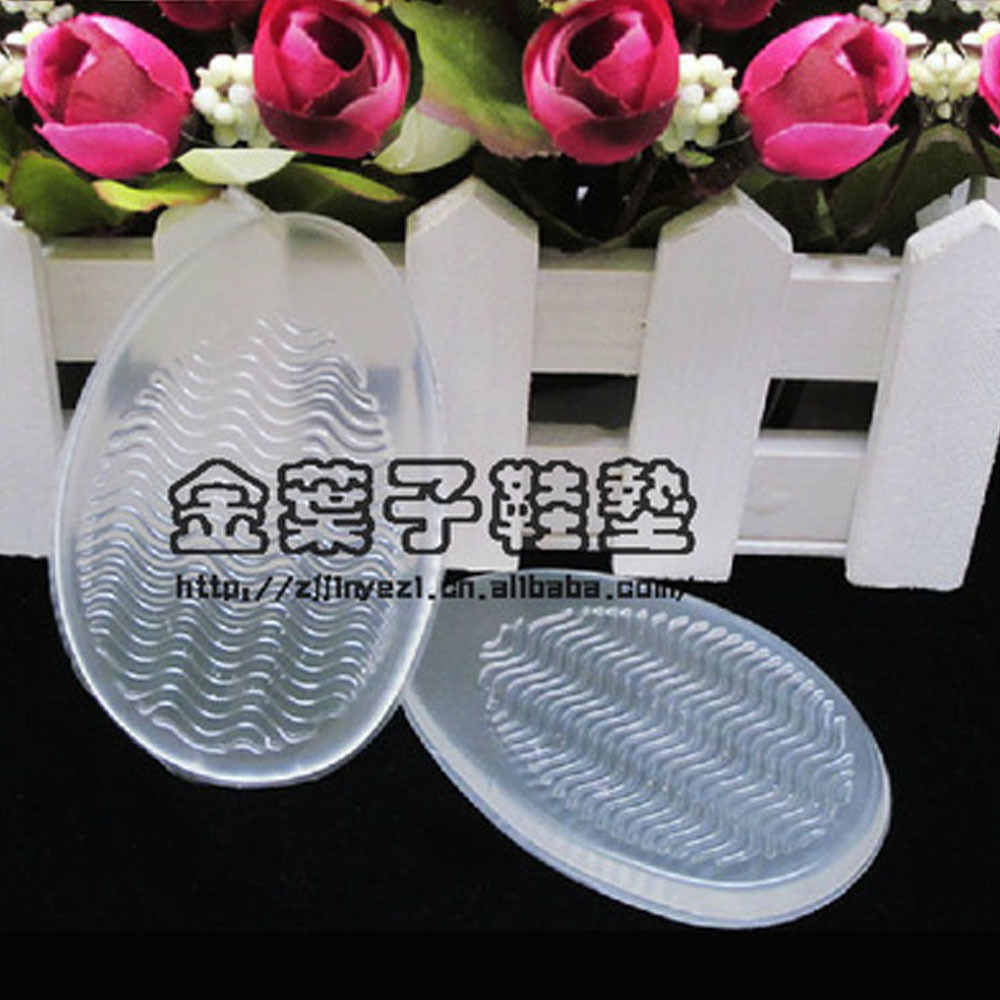Transparent GEL heel pad, soft silicone massage half-size pad, invisible anti-slip adhesive heel pad, high heel pad details Picture