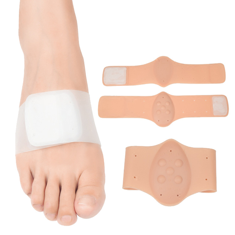 Magic buckle bandage, silicone arch pad, flat foot, high arch support, corrective insole, clubfoot, sole pad, insole details Picture