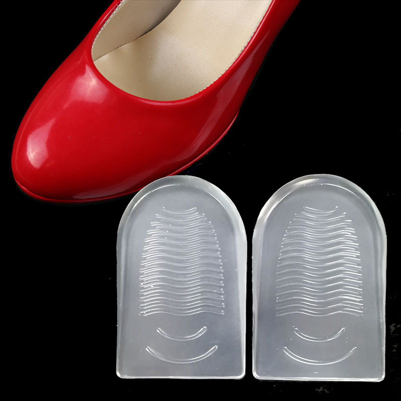 PU transparent invisible non-slip wavy heel pad high heels soft silicone back palm pad cushioned heel pad women