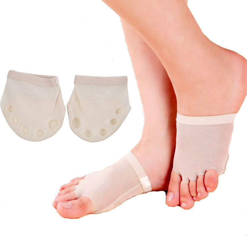 Five-hole washed leather forefoot cover, anti-abrasion foot guard, half-size sock cover, anti-pain forefoot and toe care pad