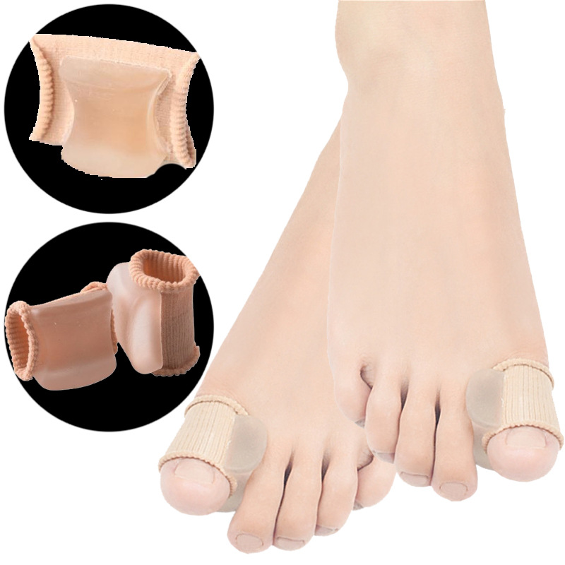 Silicone toe separation protective sleeve for big toe eversion orthosis, eversion big toe bone overlapping toe divider