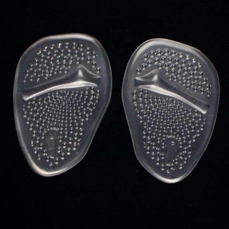 Gel transparent massage forefoot pad, invisible adhesive half-size pad, adjustable shoe size half-size pad, silicone comfortable half-size pad details Picture