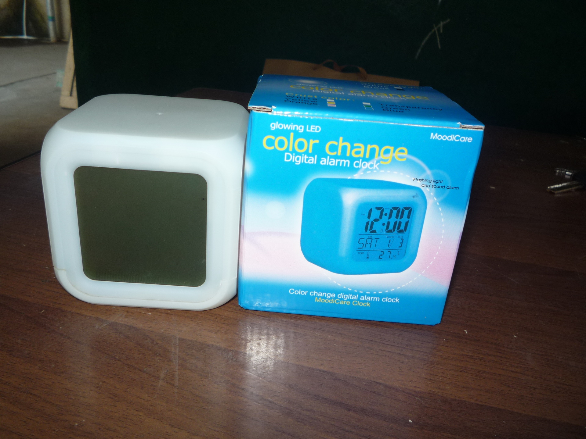 Colorful clock/colorful perpetual calendar/clock perpetual calendar/colorful color-changing alarm clock/electronic perpetual calendar/square clock