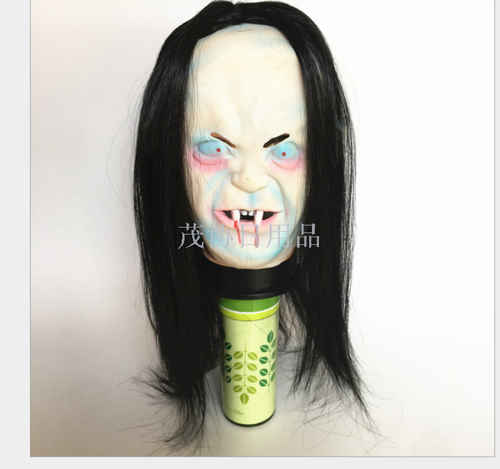 恐怖咒怨贞子鬼怪头套 万圣节舞会道具 乳搪胶胶恐怖鬼面具