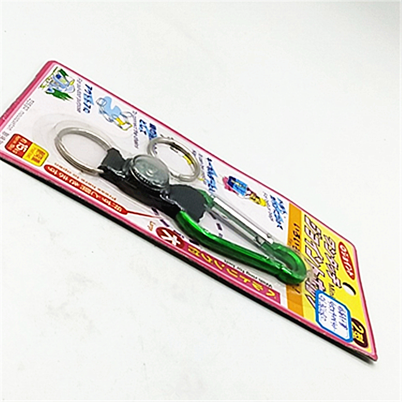 卡装登山扣指南针钥匙链多功能金属指南针户外指南针钥匙圈挂件产品图