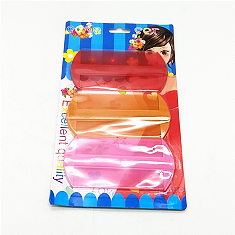 Card 3pc color transparent close comb aloe Vera juice comb special comb super close comb anti-static comb set