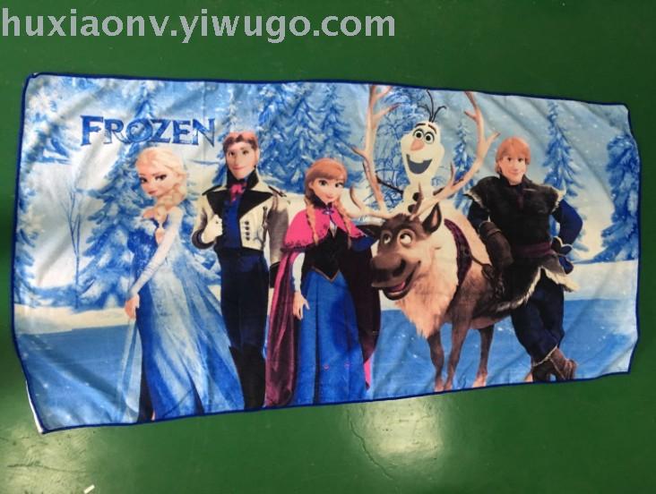 Foreign trade hot bath towel microfiber beach towel rectangular active printed beach towel Application Scenario