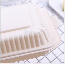 Customized 1000ml corn starch lunch box degradable disposable fast food packaging box
