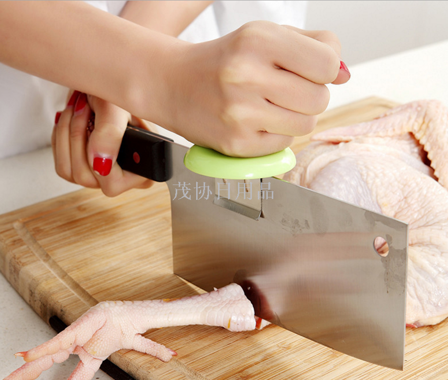 Creative vegetable cutting assistant booster knife cap stainless steel chicken feet fish bone booster frame kitchen knife seat frame