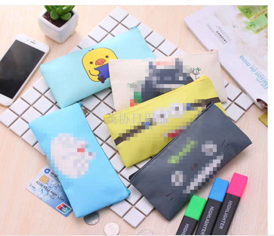 Cute cartoon stationery pencil bag small pencil bag B6 file bag edge bag