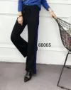 Clearance sale of new thickened sweatshirts, cotton black hip-lifting side striped casual flared wide-leg trousers for spring, autumn and winter Specification image