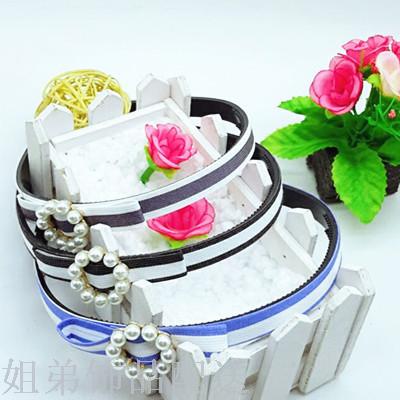 2 yuan shop pearl square bulk headband popular pearl head buckle details Picture