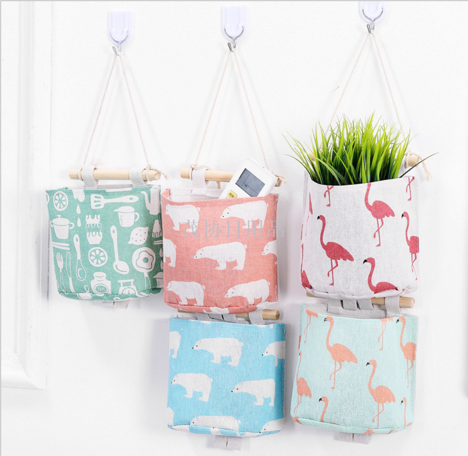 Single pocket hanging bag hanging on the wall after the door store bags dormitory storage bags