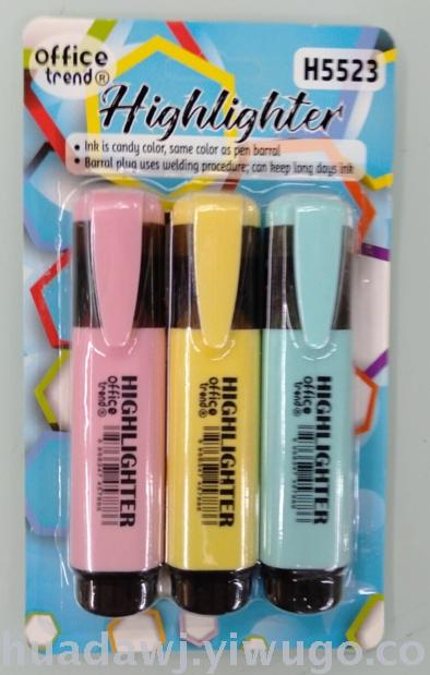 Fluorescent pen, colorful and eye-catching marker pen, student key knowledge marking marker pen details Picture