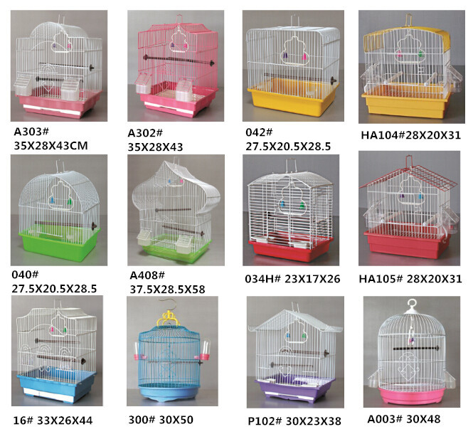 Folding birdcage with thickened iron wire, parrot metal cage for export HA102 details Picture