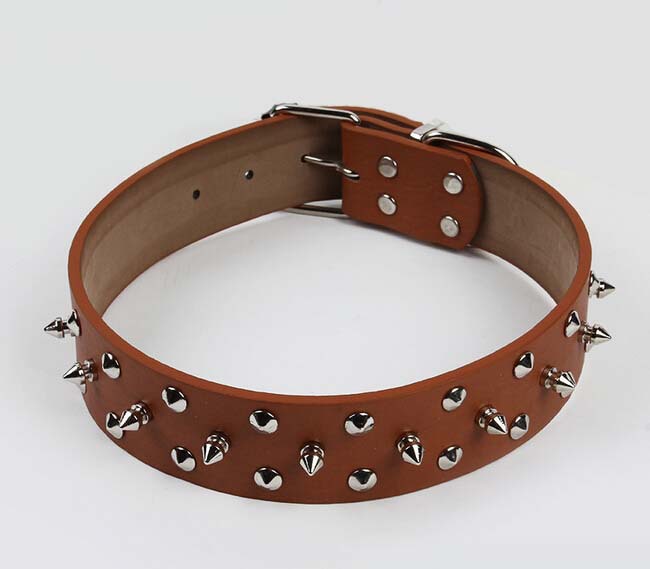 Rivet dog collar, 3.5cm wide/suitable for large pet dogs, dog neck collar Specification image