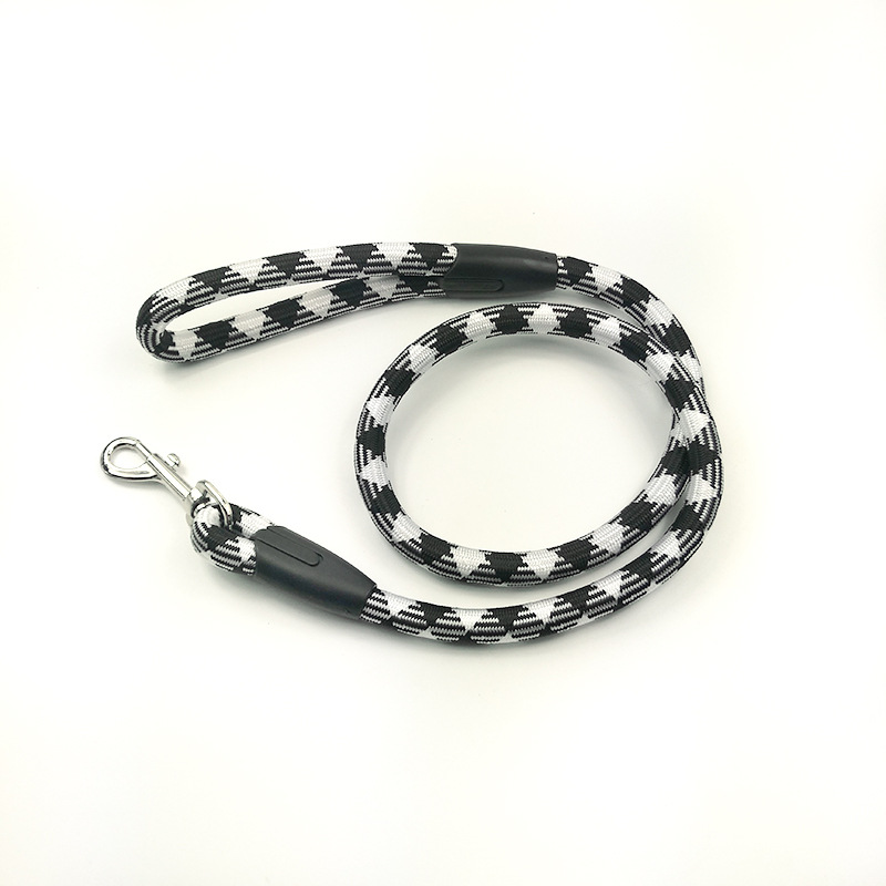 Factory direct sales of new pet leashes, dog leashes, dog walking chains, and woven round ropes for wholesale details Picture
