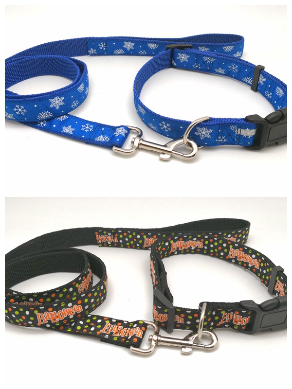 Factory direct sales, Christmas series pet leash collar chest and back set details Picture