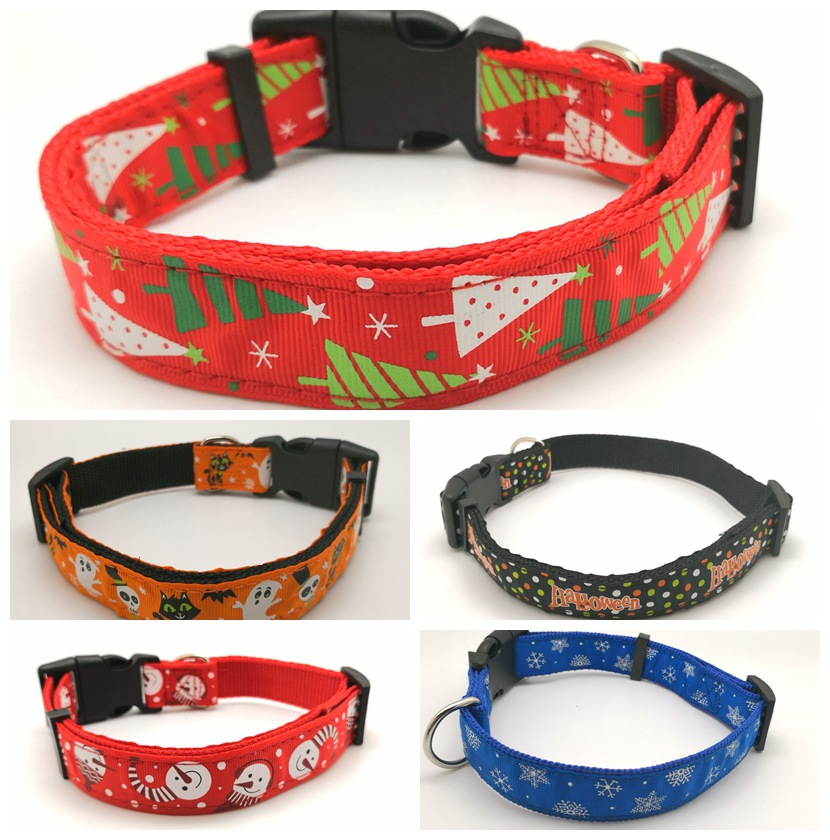 Factory direct sales, Christmas series pet leash collar chest and back set Specification image