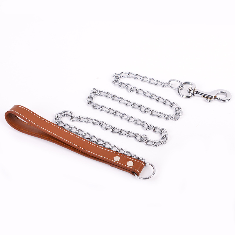 厂家直销 宠物用品狗链 防咬链条狗狗牵引 铁链细节图