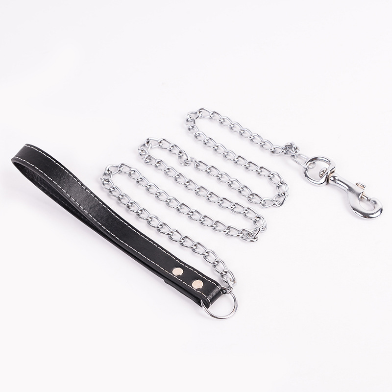 厂家直销 宠物用品狗链 防咬链条狗狗牵引 铁链产品图