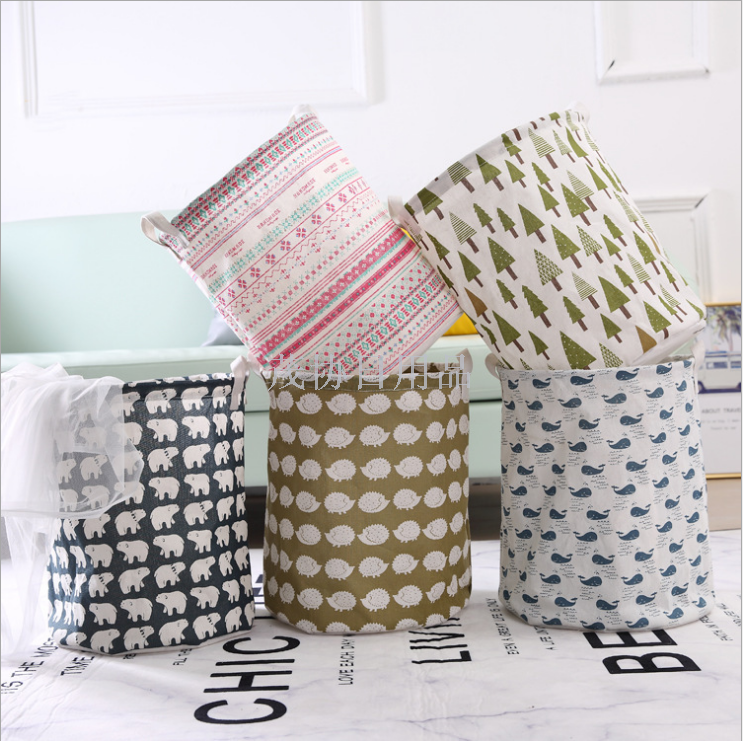 Household fabric laundry basket Laundry basket Folding toy clothes storage basket for dirty clothes storage bucket Laundry basket
