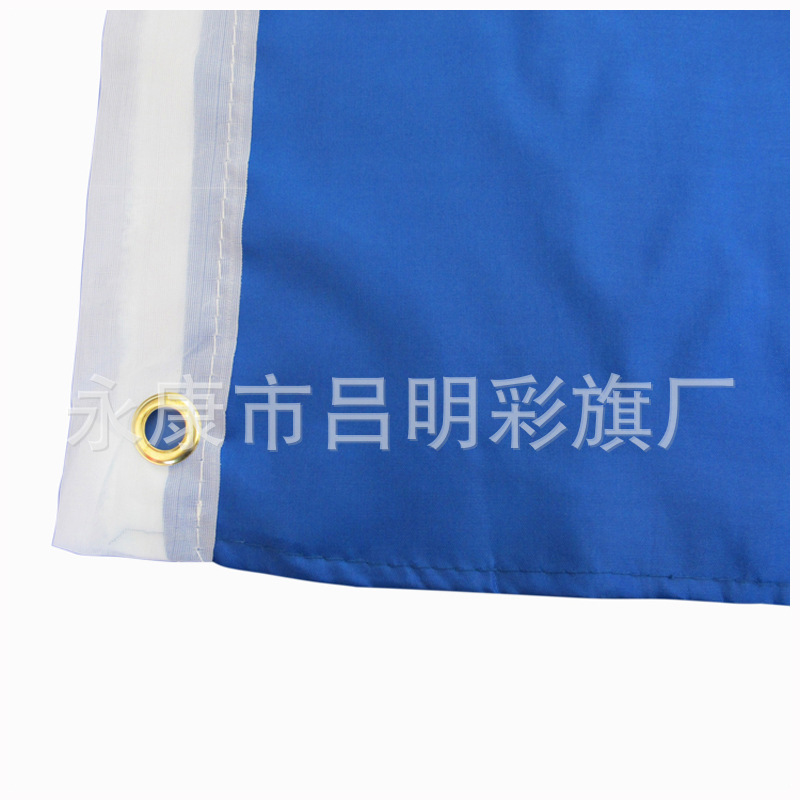 供应90*150cm丝网印刷旗帜 环保材料带扣旗帜厂家直销细节图