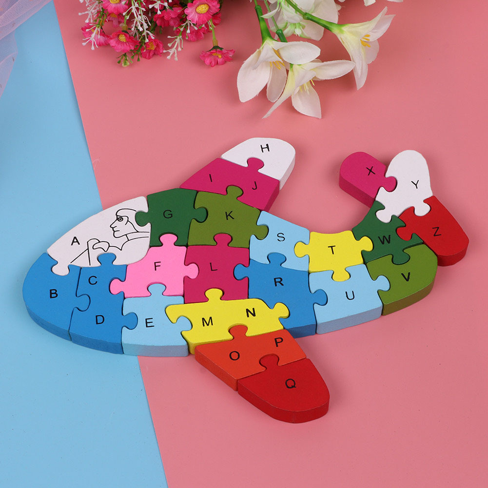 Children's toys, numbers, English letters, educational building blocks, passenger planes, wooden puzzles, three-dimensional puzzles, assembly building blocks Application Scenario