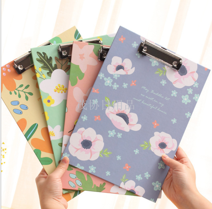 Flower series A4 document splint Tablet folder Bill file folder Handout folder Paper writing pad