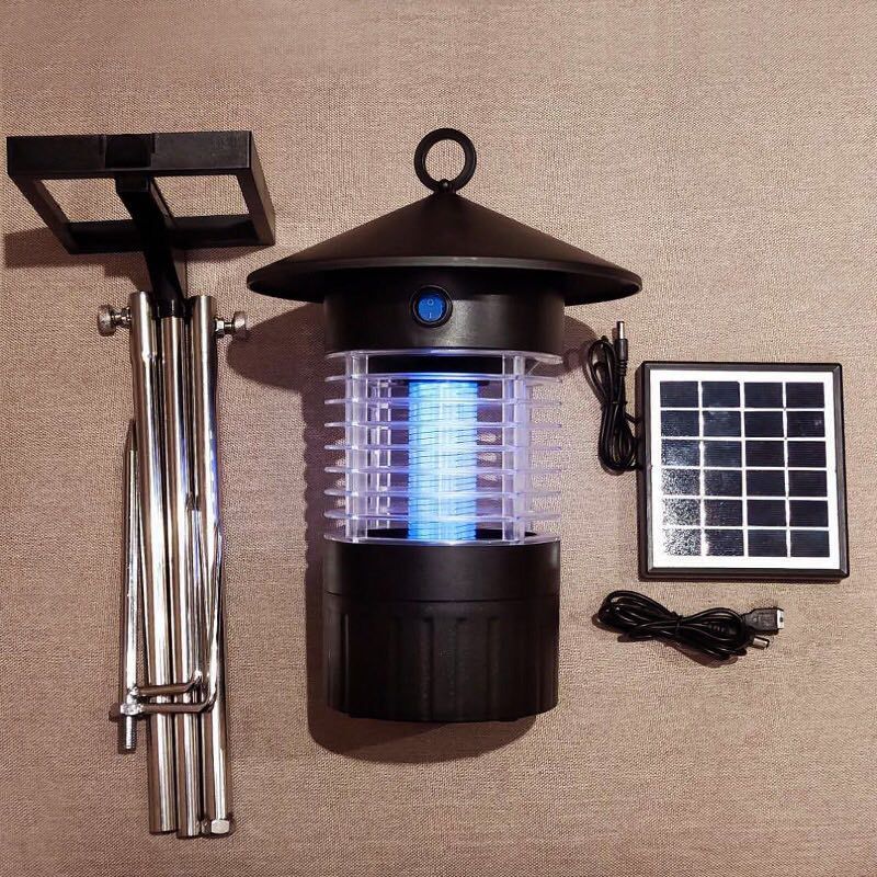 Outdoor solar mosquito-killing lamp, waterproof courtyard garden stainless steel mosquito-attracting and insect-killing lamp, agricultural use Application Scenario