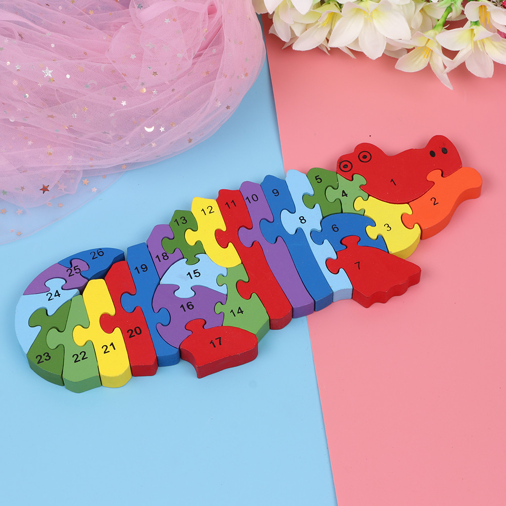 Jokincy eco-friendly English letter puzzles, crocodile puzzles, building blocks, children's wooden toys, three-dimensional puzzles Application Scenario