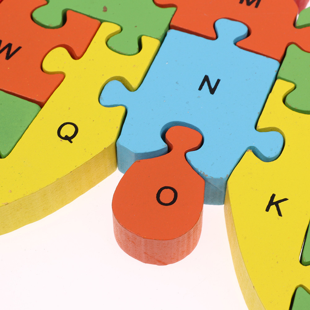 Jokincy numbers 26 English letters Butterfly wooden animal jigsaw puzzle Early education and intelligence toy Application Scenario