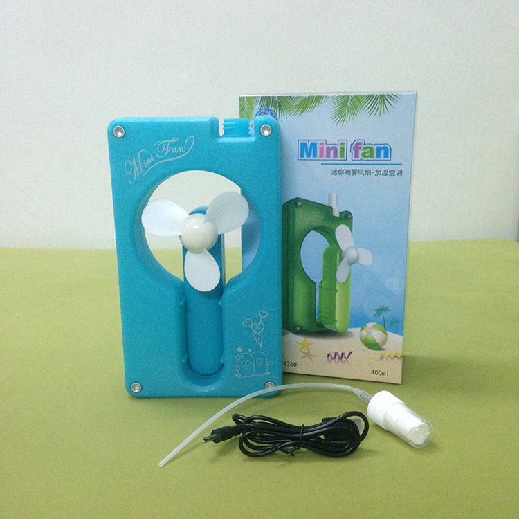 Removable water bottle portable spray water lithium battery USB charging mini fan
