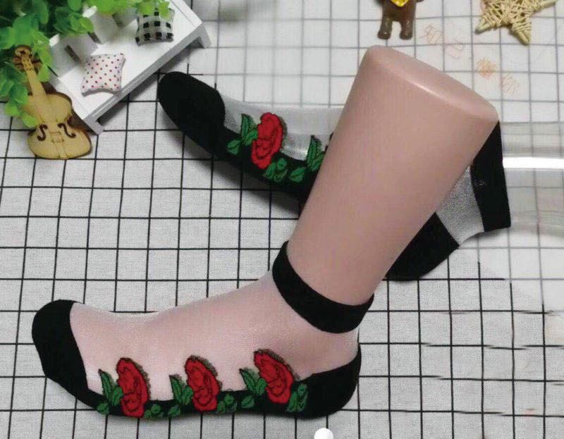 All-cotton soled crystal silk stockings Specification image