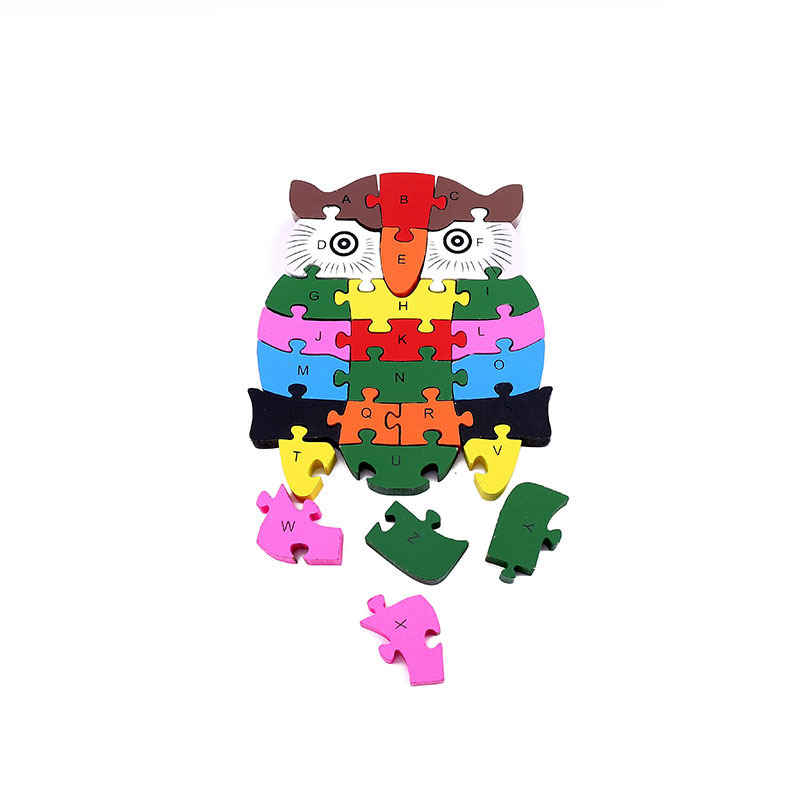 Children's Day gift on June 1st: Owl Puzzle, 26-letter and Number recognition wooden puzzle Application Scenario