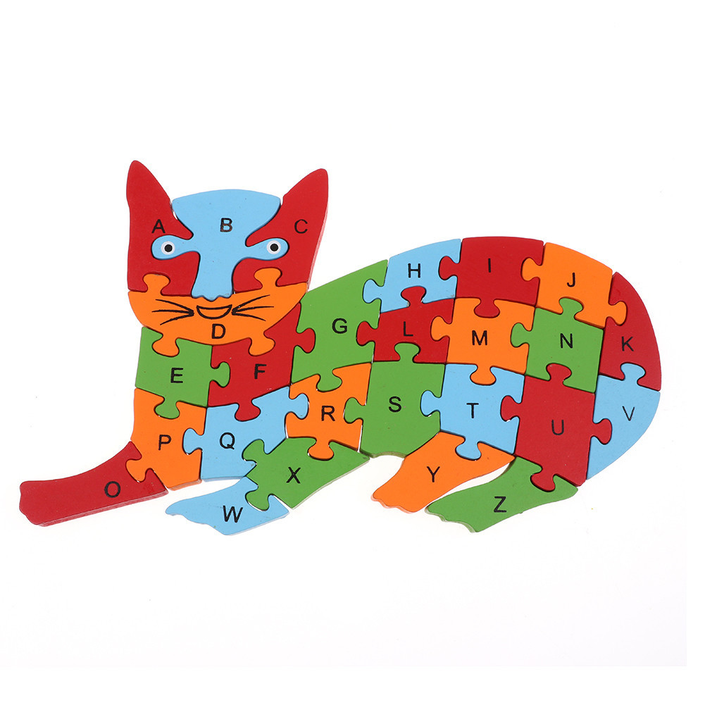 Jokincy益智玩具儿童节礼物喵星人拼图字母数字木制拼图