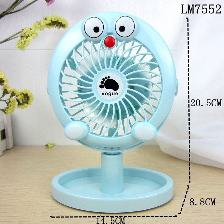 Large wind silent Macaron charging desktop fan to accommodate small fans
