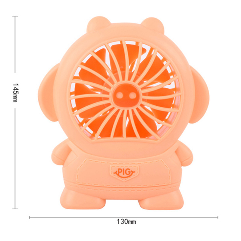 Little piggy charging USB small fan big wind silent charging fan mini desktop fan Specification drawing