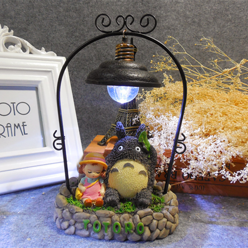 卡通森林龙猫小夜灯创意可爱铁艺工艺礼品