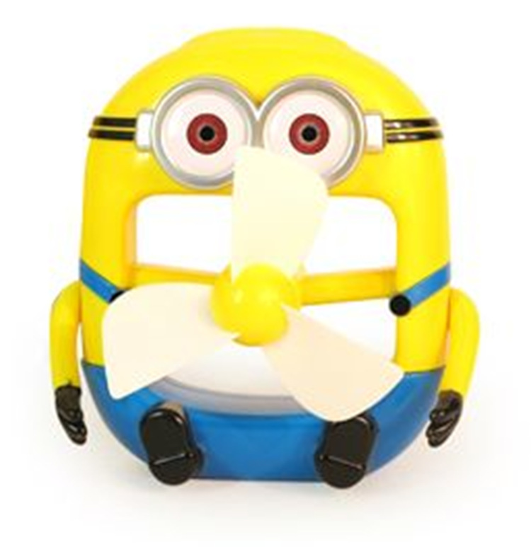 Adjustable Angle two wind speed electric minion desktop handheld fan full figure