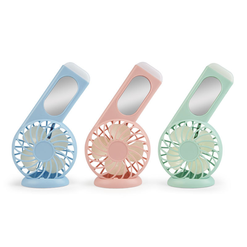 Makeup mirror fan Mini USB rechargeable fan Handheld fan
