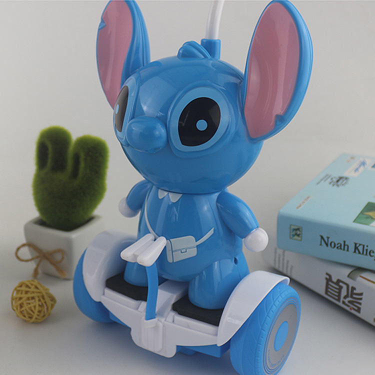 USB interface cartoon balanced car LED lamp button little night light Stitch